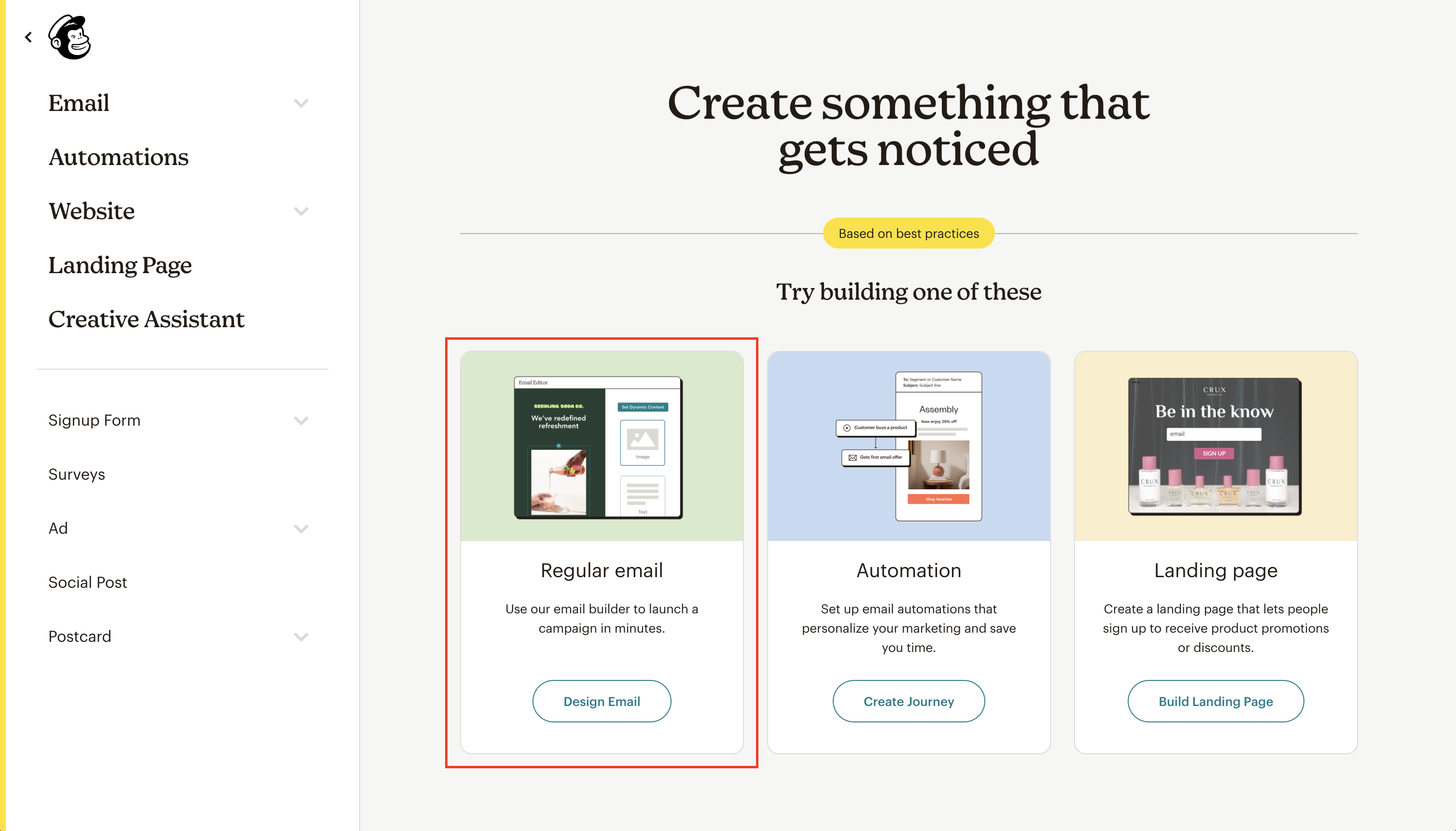 Newsletter in Mailchimp