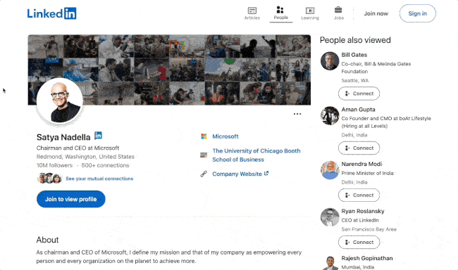 linkedin personal branding Satya