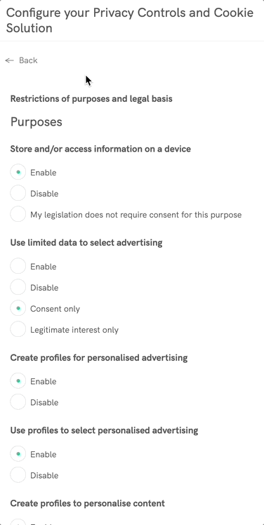 restringir finalidades