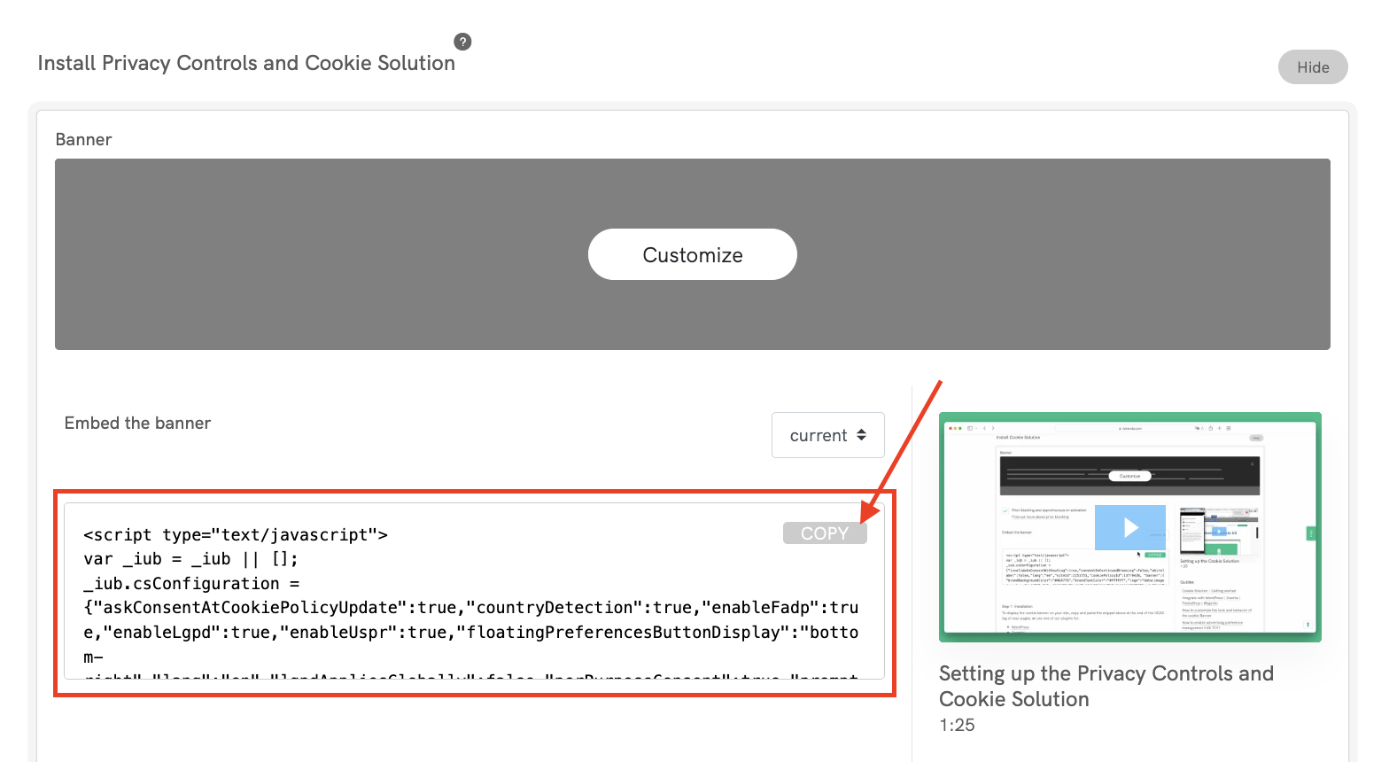 copiar pegar código