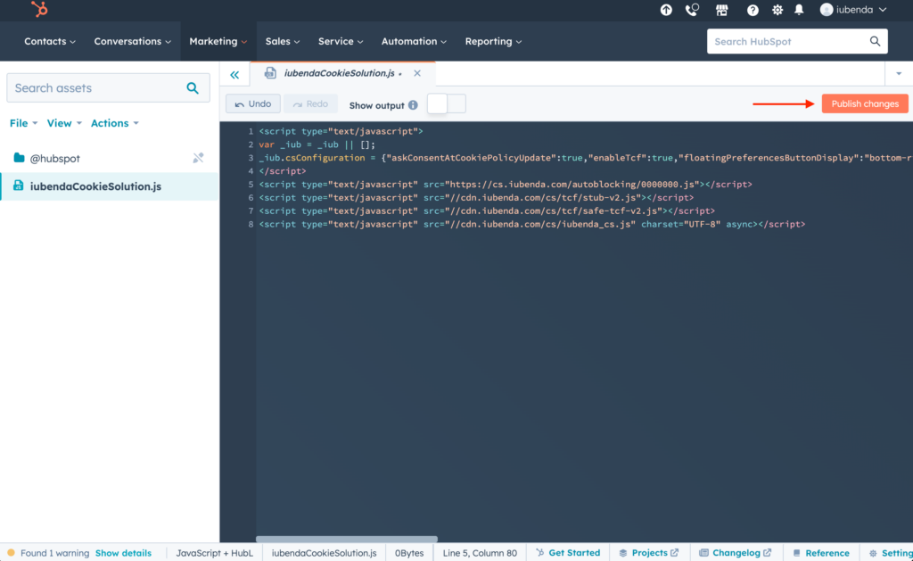 Hubspot Cookie-Banner