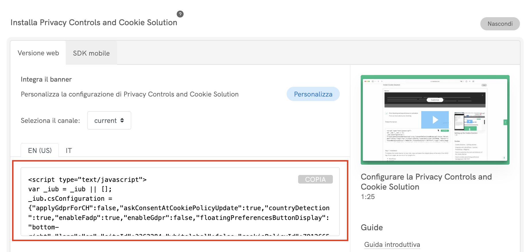 Informative e privacy policy