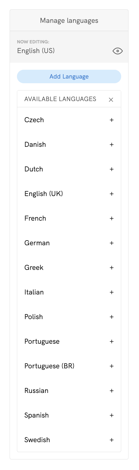 Añadir un idioma a un documento generado previamente