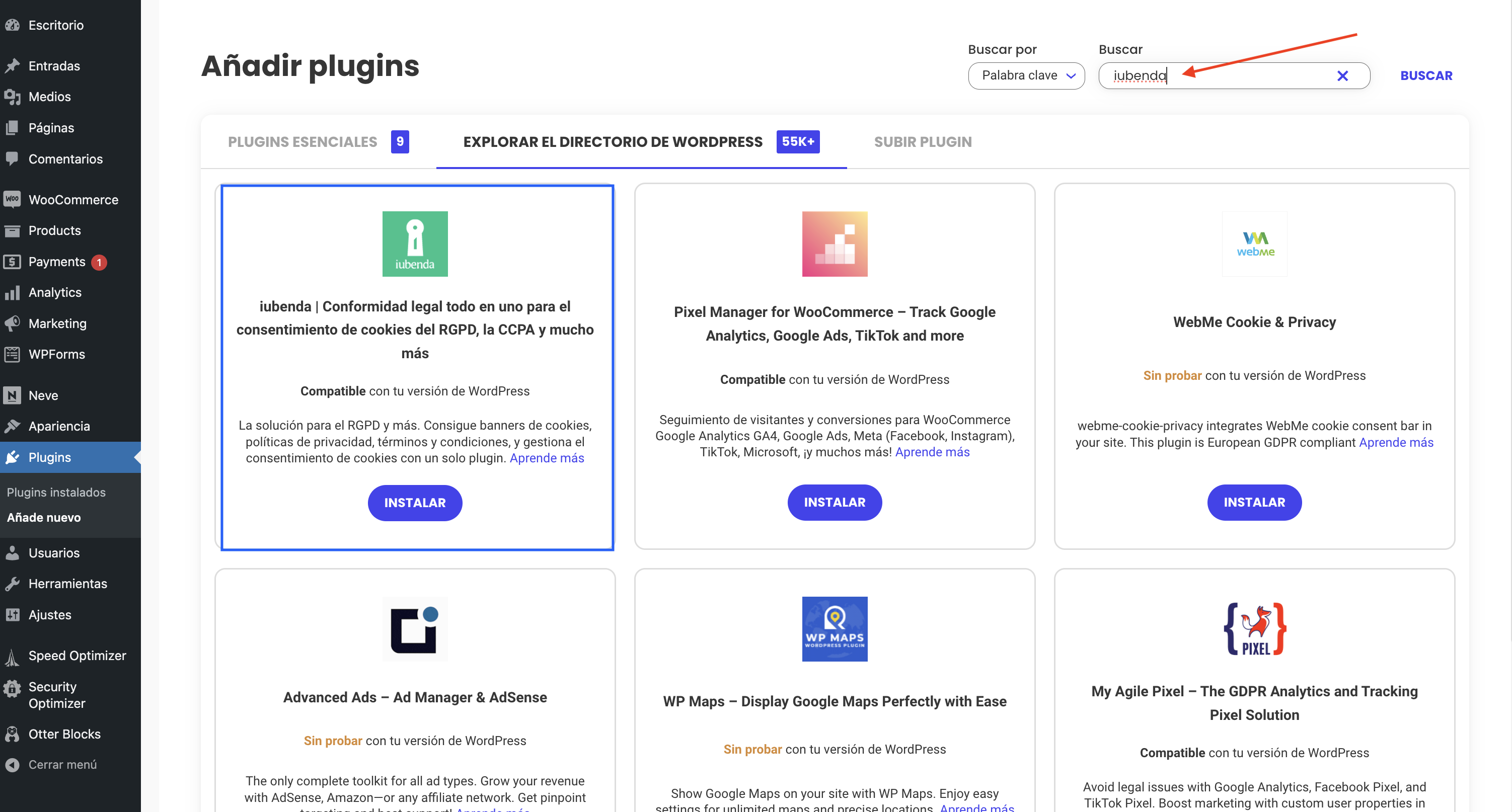 iubenda for siteground