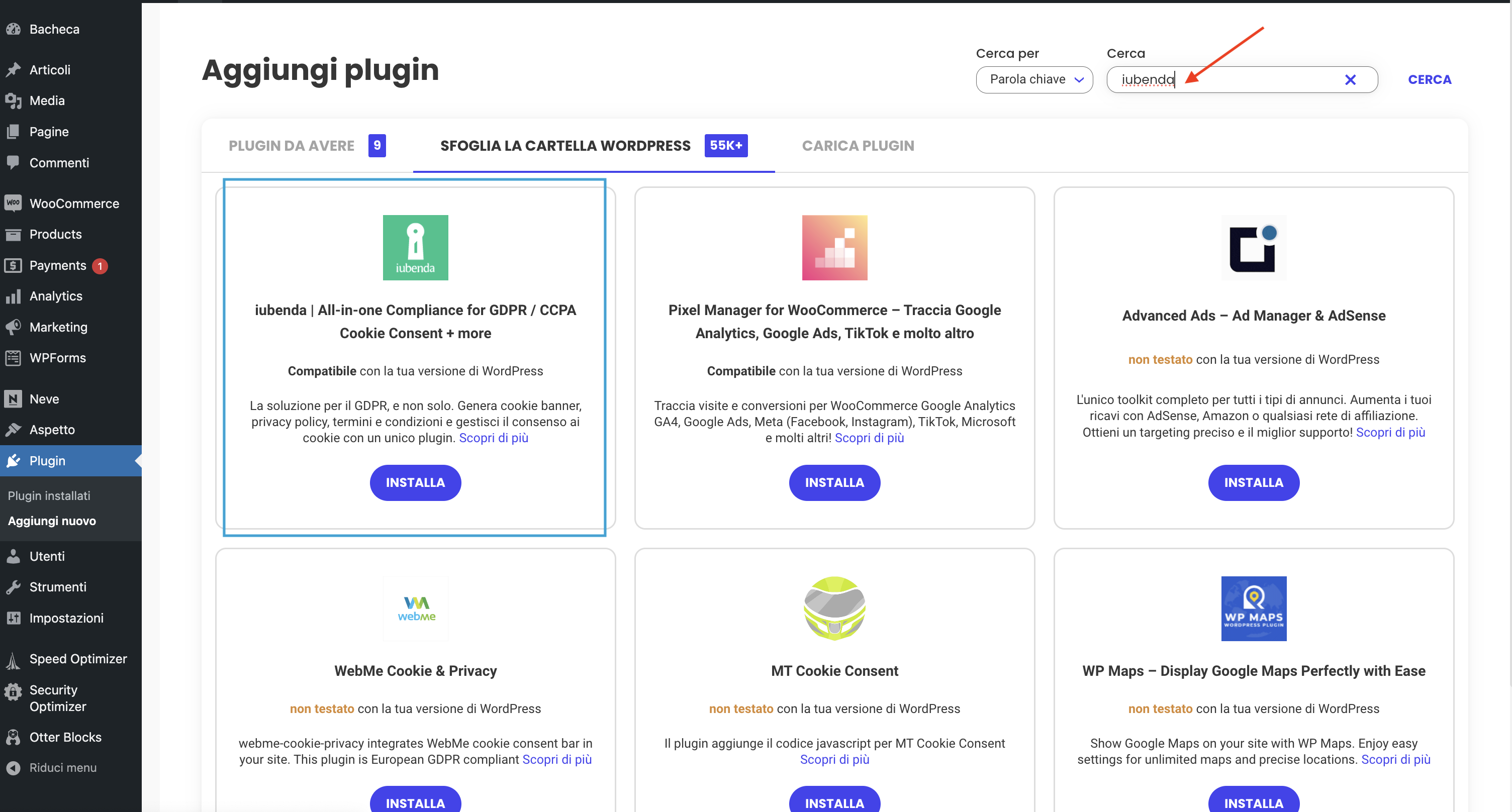 iubenda for siteground