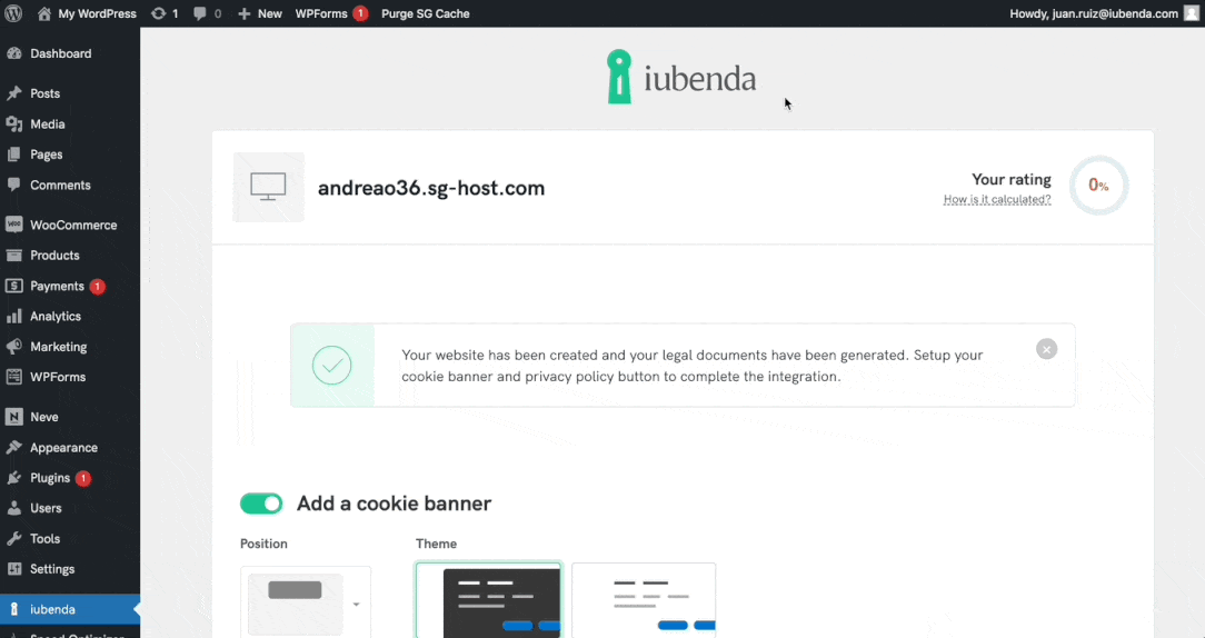 Cookie-Banner einrichten