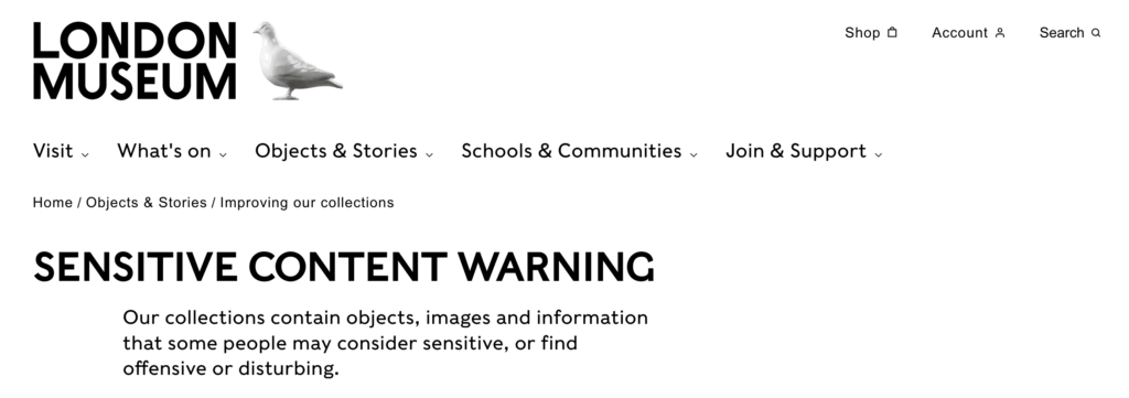 disclaimer sample - sensitive content