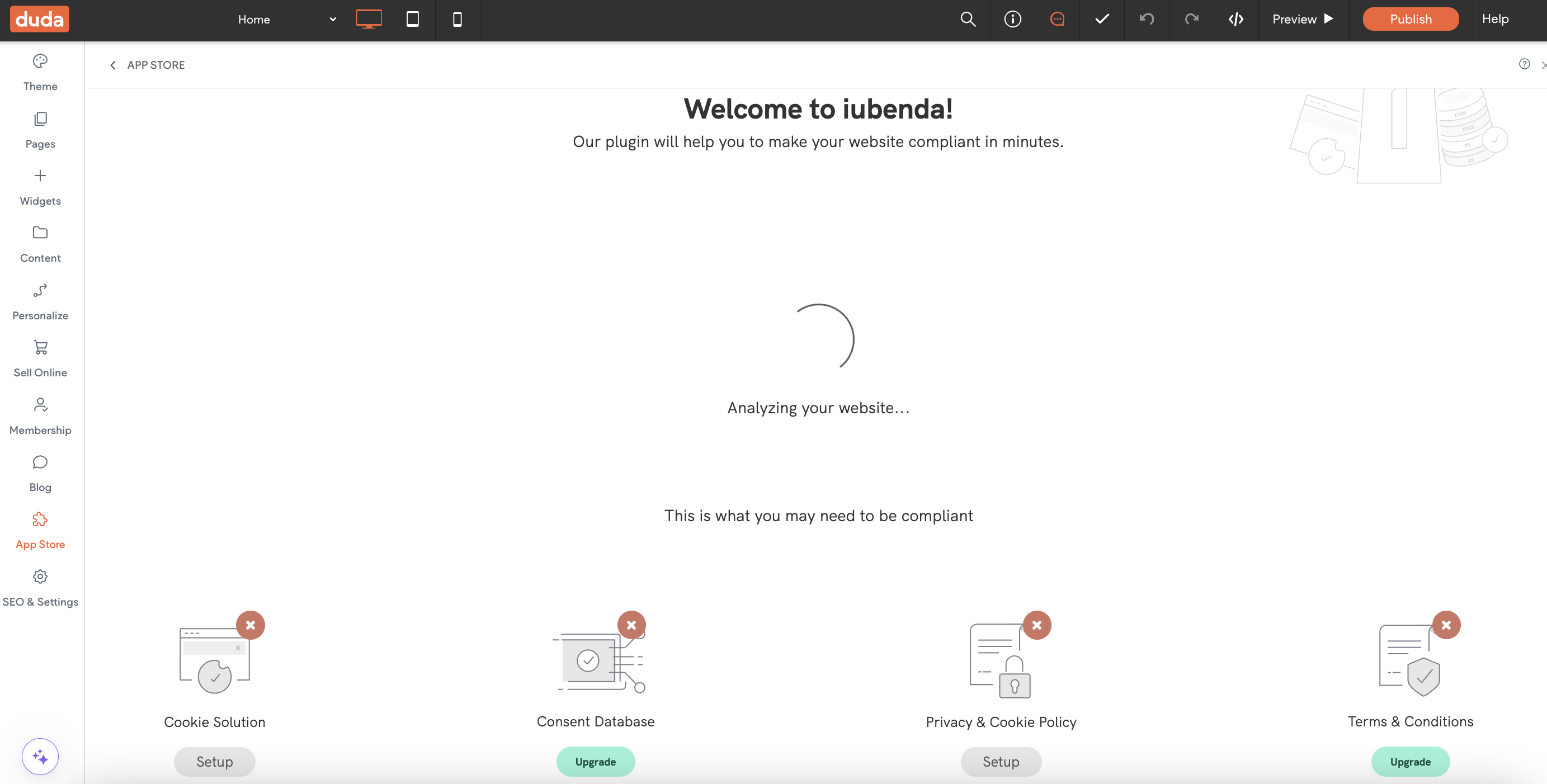 iubenda-analyse i Duda