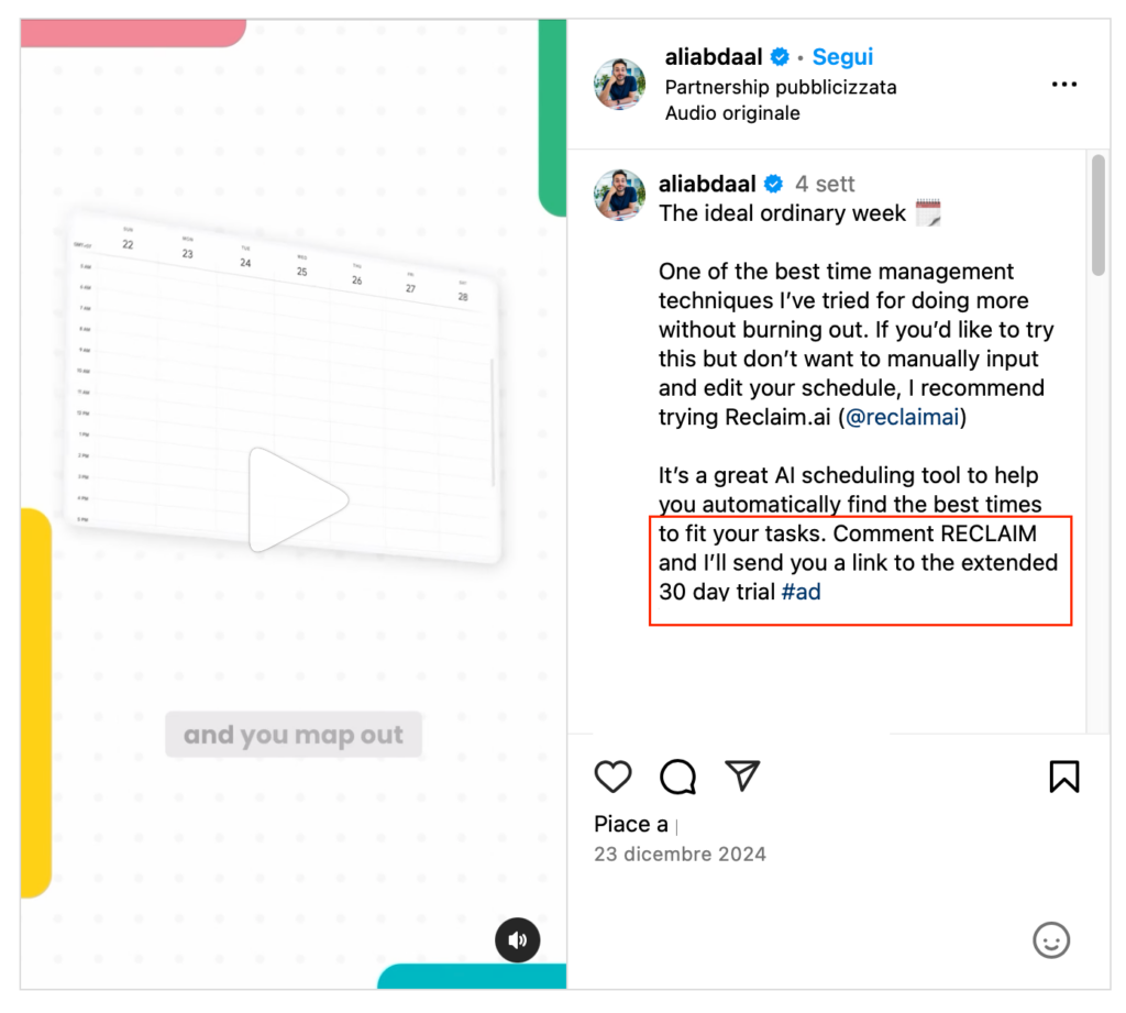 affiliate disclaimer social media