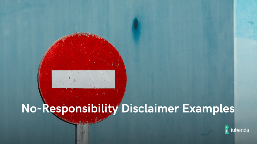 no responsibility disclaimer