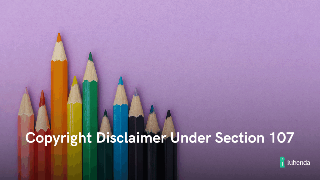 copyright disclaimer under section 107