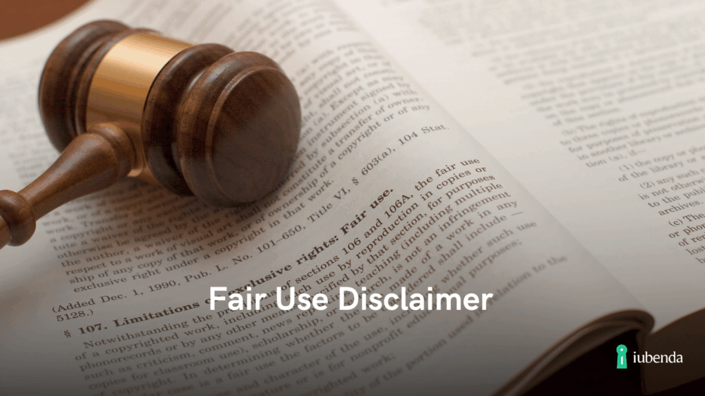 fair use disclaimer